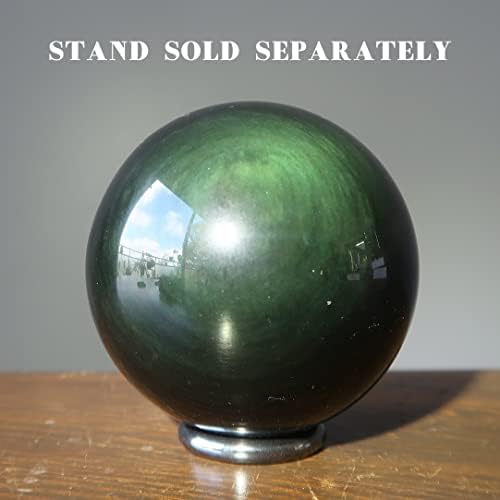 Cristais de cetim Rainbow Obsidian Sphere Green Crystal Ball 0,75-1,0 polegadas