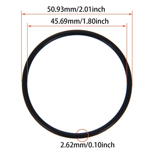 OTHMRO 3PCS Nitrile Rubber O-rings, 2,62 mm de fio dia 50.93mm od métrica de vedação nitrila NBR arruelas de borracha