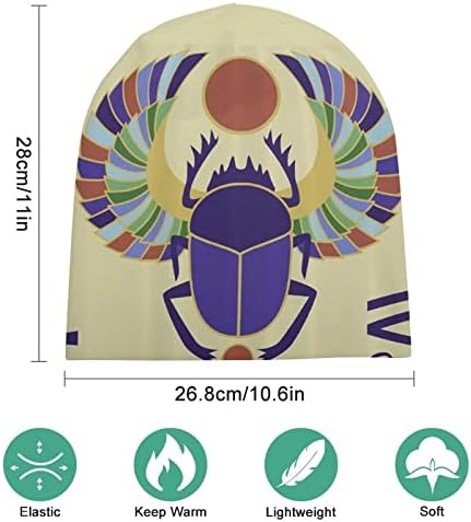 Scarabs scarab egípcio chapéu de chapéu de caveira quente tampa de pulôver para dormir um tamanho casual