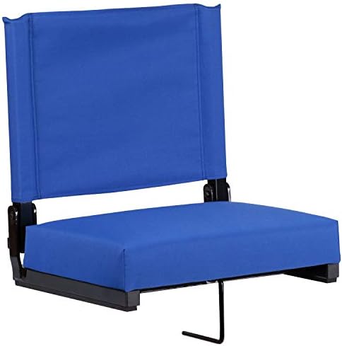 Flash Móveis Setrand Comfort Seats by Flash - Cadeira Blue Stadium - 500 lb. Cadeira dobrável com classificação - Carga