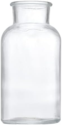 Yasez Lab Cork espessou a garrafa transparente de reagente de boca larga de vidro largo 60-1000ml