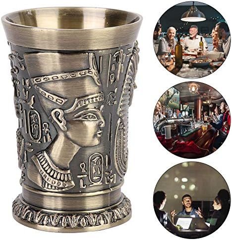 Cálice Depila, copo requintado vintage, presente de artes do Egito Ornamentos de gravação em estilo Egito para copos de café em casa