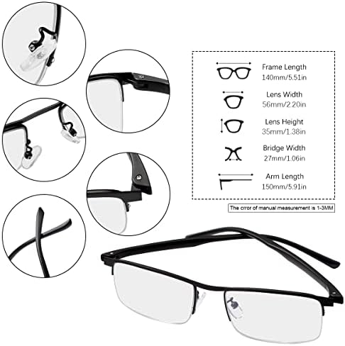 Vepiant Progressive Multifocus Reading Glasses Light Blocking Blocking Multifocal Computer Readers for Men Mulheres