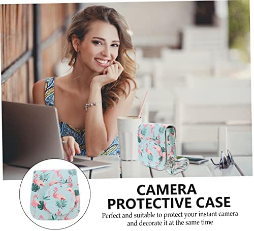 Caixa de bolsa de câmera Solustre 1pc para mini 9 bolsa de câmera para mini 8 flamingos padrão de câmera de câmera de proteção