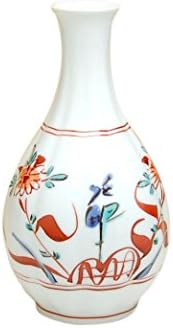 Sake Bottle Tokkuri 10,1 oz Cerâmica japonesa feita no Japão ARITA IMARI Ware Porcelain Nishiki Manreki 2GOU