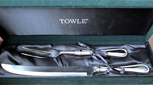Towle Silver banhado com duas peças - faca e garfo por servir peças