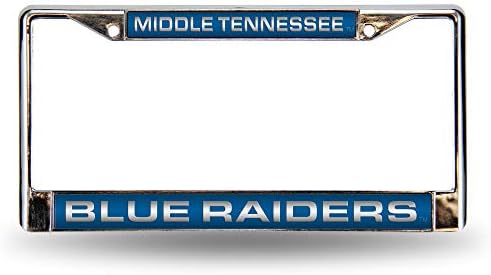 NCAA Middle Tennessee Blue Raiders Laser Cut Inclaid Standard Chrome Plate Frame