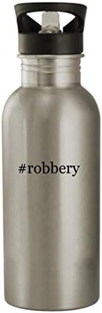 Presentes de Knick Knack Robbery - 20 onças de aço inoxidável garrafa de água, prata