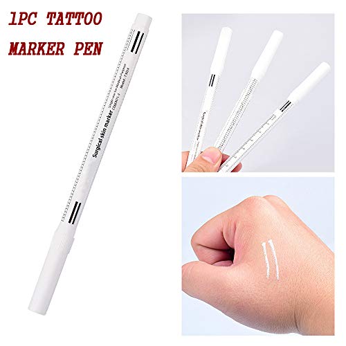 1PC Tattoo Cirúrgico Marcador, White Surgical Tattoo Tattoo Marcador de caneta Skin Tools Acessórios de microblading Marcador de tatuagem Pen