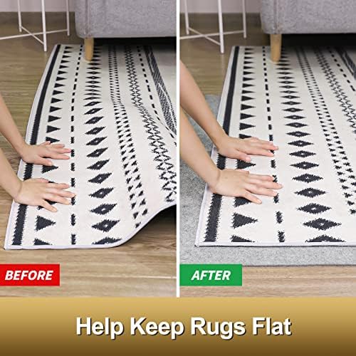 Itsfoft Ultra Premium Premium Non Slip Felt Area Rug, grossa almofada de pinça almofadada para pisos de madeira sob carpetes protege