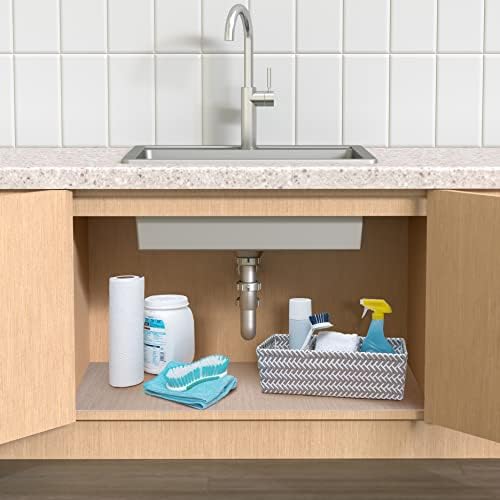 Convertido de proteção à prova d'água para pia de cozinha, banheiro, lavanderia não adesiva e tapete de vaidade, 24 x 48,