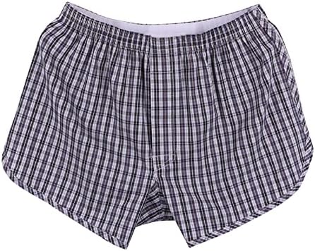 Roupa íntima de tronco masculino masculino de algodão solto shorts soltos shorts de cintura média pijamas de algodão