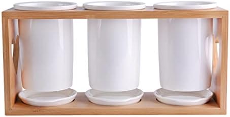 Doitool 1 Set Fallware Party Serving Spoon Contêiner de armazenamento de talheres de estilos de cesta de cesto de cesto de compartimento de bandeja de mesa de mesa de tabela de tabela de secagem de madeira para pauzinhos drenagem
