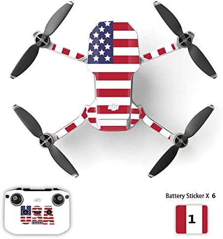 Pele para DJI mini 2 adesivo conjunto de drones completo + controlador + 6 skins de bateria compatível com dji mavic