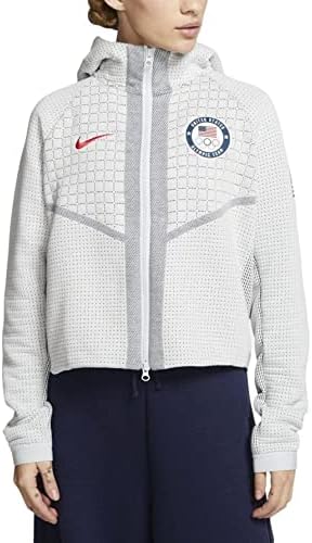 Womens USA Olympics Nike Sportswear Tech Tech Fleece Full Zip Team USA Olympic Hoodie CT2582-043