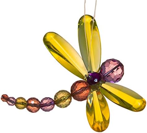 Expressões de cristal de Ganz acrílico Ornamento de libélula de 3,5 polegadas/capaceiro solar