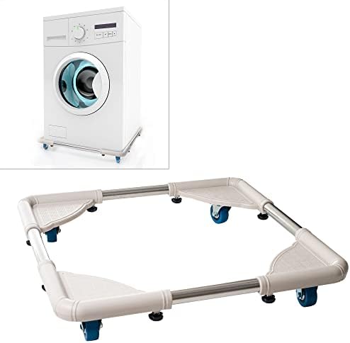 Avanti WDB20Y0W Centro de lavanderia de empilhamento, branco e robusto 82-43752 Carrinho de rolamento móvel dolly com base ajustável