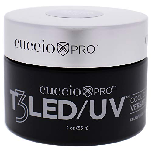 CUCcio Pro T3 LED/UV Cura Cool Cura Gel - Gel de auto -alvo com cálcio - incrivelmente flexível - forte adesão - acabamento de alto brilho - aplicação rápida - branco - 2 oz de gel de unha