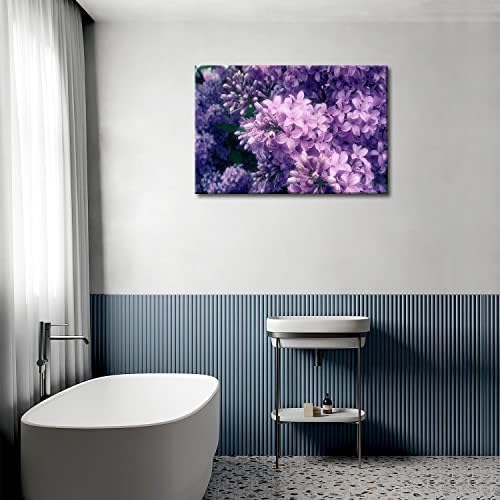 Tão louca Art-lilás Decoração de arte de parede florescendo flores roxas imagens de tela de arte 24x36inch de pintura de planta para casa Living Dining Room Kitchen