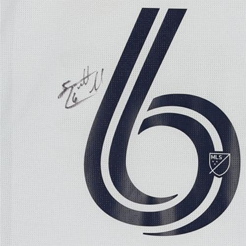 Scott Caldwell New England Revolution Autografou Match Used 6 White Jersey da temporada de 2020 MLS - camisas da NFL autografadas