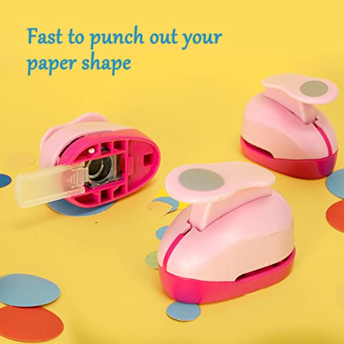 Conjunto de perfuradores de poço de papel de punção circular - Lorcornm 5pcs Punch Round para artesanato em papel, socos de buracos