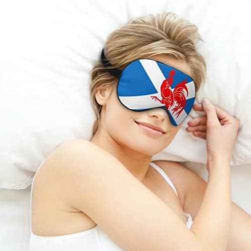 Red Cock Scotland Flag da máscara de olho impressa no sono