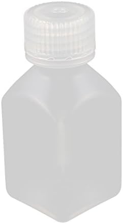 Aexit 50ml PP Garrafas e Jars quadrados de reagente de selo de boca larga da boca larga garrafas de reagentes químicos Garrafa de amostra