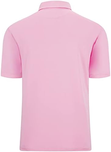 V Valanch Mens Polo Camisa de manga curta Desempenho de umidade de uma camisa de golfe de golfe