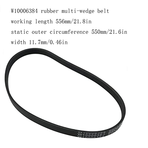 W10006384 Lavadora Cinturão Chenjin Washer Belt Premium Substituição Premium para lavadoras - substitui W10006384 AP6014712