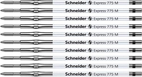 Schneider Express 775 Médio 1,0 mm de recarga de esfera, caixa de 10, preto