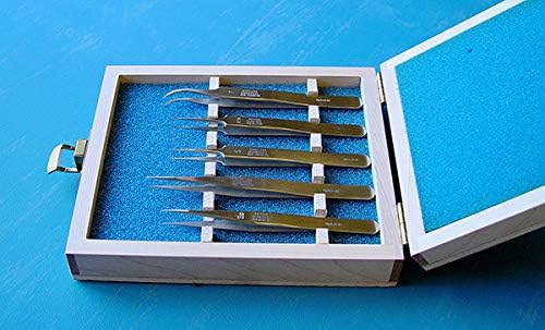 EMS 72890-01 DUMONT TWEEZERS STIP NO CASE DE MADEIRA, SET 1, conjunto de 5