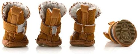 Sapatos de cachorro urbest com botas de fechamento de loop de gancho de estimação para cães chihuahua botas, 4pcs