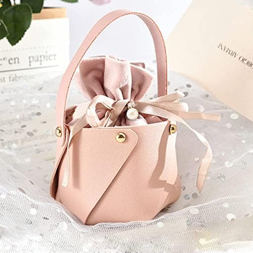 Besta de flores de flor, bolsas de doce bolsas de bolsa de presente manusear bolsas de orgânza santa bolsas embrulhas couro