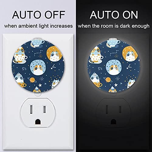 2 Pacote de plug-in Nightlight LED Night Light com sensor de entardecer para o amanhecer para o quarto de crianças, viveiro, cozinha,