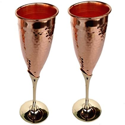 Rastogi Handicrafts Pure Copper Wine Glass Tableware Bar Hotel Restaurant Servando cálice de cocktail de uísque de vinho Conjunto de cálice