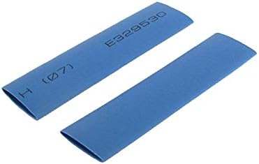 Novo LON0167 200pcs azul apresentado 7mm Diaolefina eficácia confiável 2: 1 Manga de cabo de fios de fio de tubulação