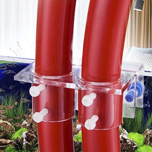 Aquário de acrílico Pipe macio Preço transparente Durável específico Tanque de água Alimentos Tubo de alimentação de alimentos com braçadeira de aquário Lily Pipe Tolder para planta aquática