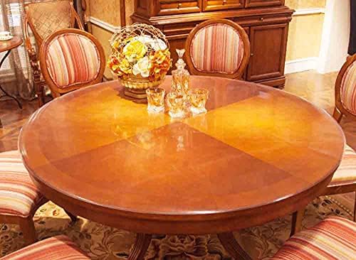 Versão atualizada Tampa de mesa redonda transparente, protetor de mesa redonda para mesa da sala de jantar, protetor de