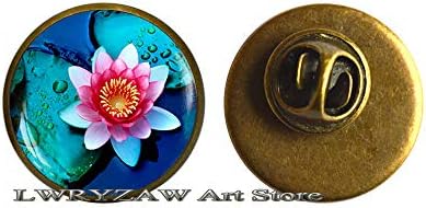 Lotus Pin, Broche de Flores de Lotus, Jóias de Lotus, Broche de Foto de Lótus Pink, Broche de Chakra de Lotus de Yoga, M99