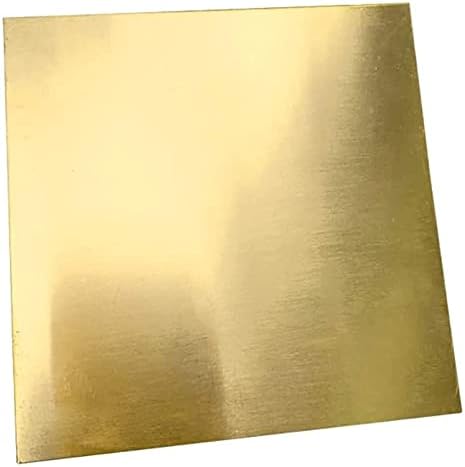 Zhengyyuu Brass Placa Folha de cobre Folha de bronze Tamanho 12 x 12 para o artesanato Reparos espessura 0. 03 pol.
