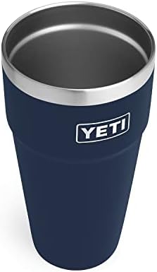 Yeti Rambler 26 oz de copo empilhável, aço isolado a vácuo, aço inoxidável sem tampa, marinha