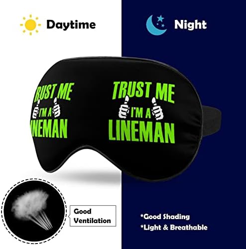 Confie em mim, eu sou um atacante máscaras de olho macias com cinta ajustável confortável de uma venda de venda para dormir