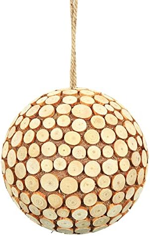 Vickerman 8 Ornamento de bola de chip. Este item apresenta um material de pinheiro para adicionar textura a qualquer projeto de decoração de férias, bem como a um laço de corda para fácil suspenso.