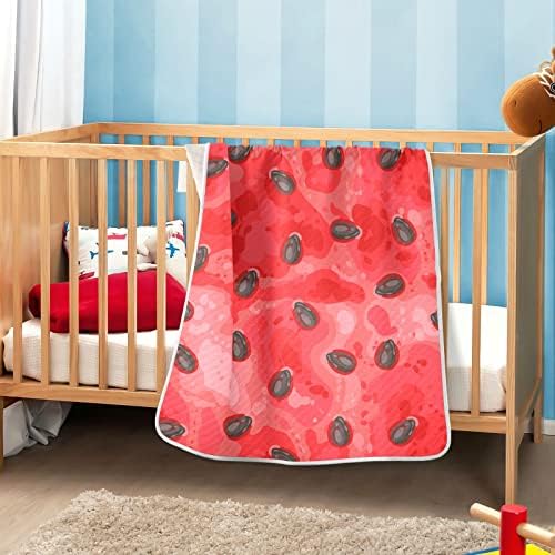 Cobertor de cobertor Red fatia de algodão de algodão de melancia para bebês, manta de recebimento, cobertor leve e macio para