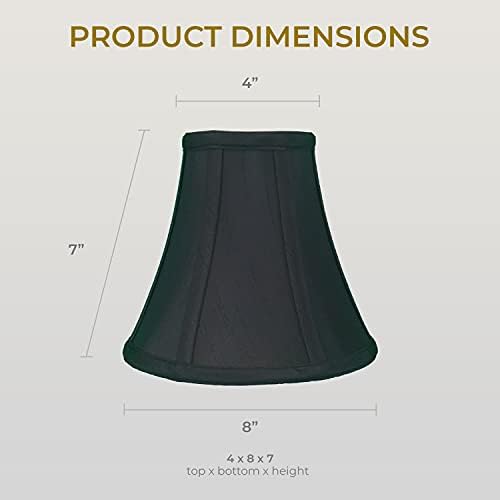 Royal Designs BS-704RC-8BLK/GL True Bell Lamp Shade, 4 x 8 x 7,25 , preto