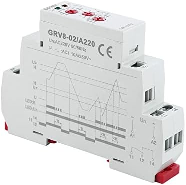 GRV8-02 Dispositivo de monitor de tensão Excesso de tensão e de proteção contra tensão de tensão DC 12V 24V 48V 110V