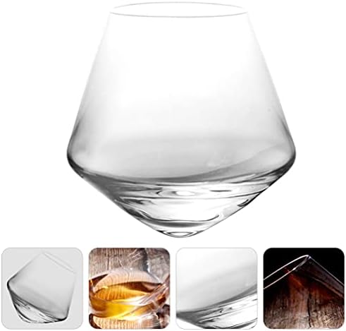 Hemoton 300ml Glassky Whisky Tumbler antigo Bourbon Crystal Glasses Beverage Coquetel de vinho bebendo xícara de agitação