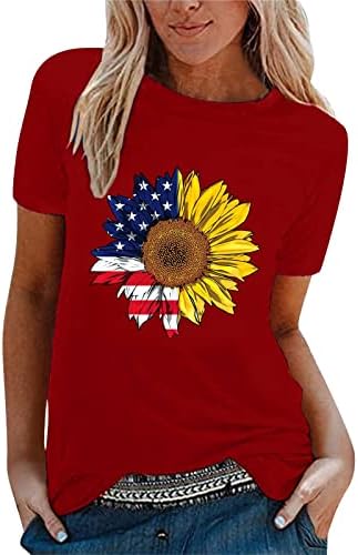 Camiseta adolescente Camista feminina Independente Sun Sunflower camiseta camiseta curta Camisa de manga curta