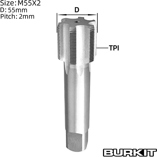 Burkit M55 x 2 Treque Toque em Mão direita, HSS M55 x 2,0 Máquina de caia reta Toque