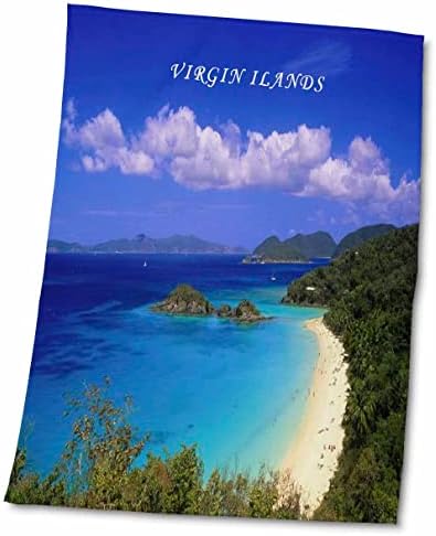 Pontos exóticos de Worlds de Florene 3drose - Ilhas Virgens de Trunk Bay - Toalhas